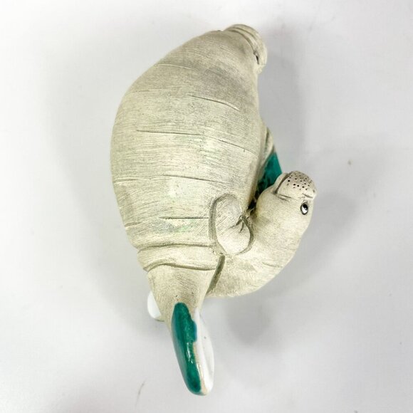 Coad Peru Hand-Painted Ceramic Manatee Mom and Baby Calf Figurine - Picture 6 of 7